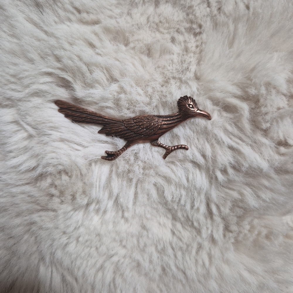 Vintage Brooch Pin Roadrunner Brooch Bird Artsy Eclectic Funky Unique Retro ✨️💫